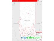 Piscataquis County, ME <br /> Wall Map <br /> Zip Code <br /> Red Line Style 2024 Map