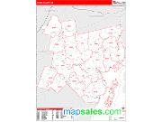 Waldo County, ME <br /> Wall Map <br /> Zip Code <br /> Red Line Style 2024 Map