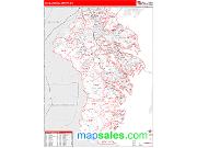 Anne Arundel County, MD <br /> Wall Map <br /> Zip Code <br /> Red Line Style 2024 Map