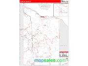 Cheboygan County, MI <br /> Wall Map <br /> Zip Code <br /> Red Line Style 2024 Map