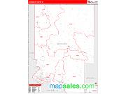 Dickinson County, MI <br /> Wall Map <br /> Zip Code <br /> Red Line Style 2024 Map