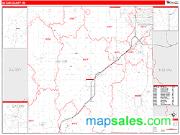 Eaton County, MI <br /> Wall Map <br /> Zip Code <br /> Red Line Style 2024 Map