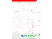 Gladwin County, MI <br /> Wall Map <br /> Zip Code <br /> Red Line Style 2024 Map