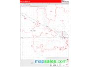 Midland County, MI <br /> Wall Map <br /> Zip Code <br /> Red Line Style 2024 Map