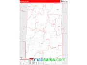 Aitkin County, MN <br /> Wall Map <br /> Zip Code <br /> Red Line Style 2024 Map