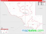 Big Stone County, MN <br /> Wall Map <br /> Zip Code <br /> Red Line Style 2024 Map