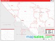 Chippewa County, MN <br /> Wall Map <br /> Zip Code <br /> Red Line Style 2024 Map