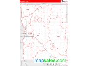 Clay County, MN <br /> Wall Map <br /> Zip Code <br /> Red Line Style 2024 Map
