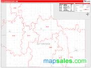 Cottonwood County, MN <br /> Wall Map <br /> Zip Code <br /> Red Line Style 2024 Map