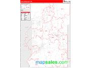 Crow Wing County, MN <br /> Wall Map <br /> Zip Code <br /> Red Line Style 2024 Map