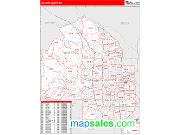 Hennepin County, MN <br /> Wall Map <br /> Zip Code <br /> Red Line Style 2024 Map