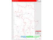 Hubbard County, MN <br /> Wall Map <br /> Zip Code <br /> Red Line Style 2024 Map