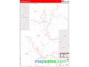 Kanabec County, MN <br /> Wall Map <br /> Zip Code <br /> Red Line Style 2024 Map