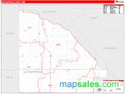 Lac qui Parle County, MN <br /> Wall Map <br /> Zip Code <br /> Red Line Style 2024 Map