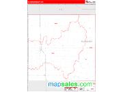 Mahnomen County, MN <br /> Wall Map <br /> Zip Code <br /> Red Line Style 2024 Map