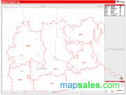 Murray County, MN <br /> Wall Map <br /> Zip Code <br /> Red Line Style 2024 Map