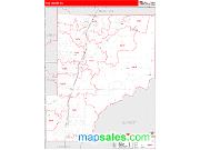 Pine County, MN <br /> Wall Map <br /> Zip Code <br /> Red Line Style 2024 Map