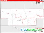 Red Lake County, MN <br /> Wall Map <br /> Zip Code <br /> Red Line Style 2024 Map