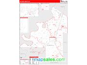 Coahoma County, MS <br /> Wall Map <br /> Zip Code <br /> Red Line Style 2024 Map