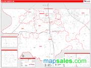 DeSoto County, MS <br /> Wall Map <br /> Zip Code <br /> Red Line Style 2024 Map