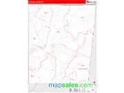 Itawamba County, MS <br /> Wall Map <br /> Zip Code <br /> Red Line Style 2024 Map