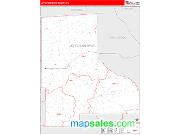 Jefferson Davis County, MS <br /> Wall Map <br /> Zip Code <br /> Red Line Style 2024 Map