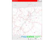 Jones County, MS <br /> Wall Map <br /> Zip Code <br /> Red Line Style 2024 Map