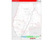 Pearl River County, MS <br /> Wall Map <br /> Zip Code <br /> Red Line Style 2024 Map