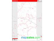 Perry County, MS <br /> Wall Map <br /> Zip Code <br /> Red Line Style 2024 Map