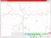Stone County, MS <br /> Wall Map <br /> Zip Code <br /> Red Line Style 2024 Map