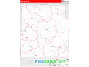 Barry County, MO <br /> Wall Map <br /> Zip Code <br /> Red Line Style 2024 Map