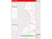 Dunklin County, MO <br /> Wall Map <br /> Zip Code <br /> Red Line Style 2024 Map