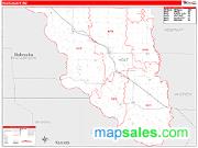 Holt County, MO <br /> Wall Map <br /> Zip Code <br /> Red Line Style 2024 Map