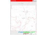 Madison County, MO <br /> Wall Map <br /> Zip Code <br /> Red Line Style 2024 Map