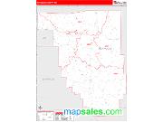 Reynolds County, MO <br /> Wall Map <br /> Zip Code <br /> Red Line Style 2024 Map