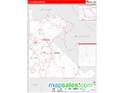 St. Francois County, MO <br /> Wall Map <br /> Zip Code <br /> Red Line Style 2024 Map