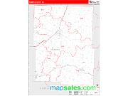 Webster County, MO <br /> Wall Map <br /> Zip Code <br /> Red Line Style 2024 Map