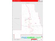 Golden Valley County, MT <br /> Wall Map <br /> Zip Code <br /> Red Line Style 2024 Map