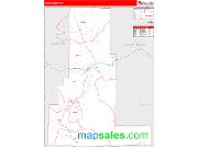 Park County, MT <br /> Wall Map <br /> Zip Code <br /> Red Line Style 2024 Map