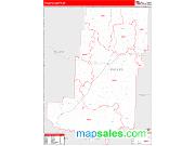 Phillips County, MT <br /> Wall Map <br /> Zip Code <br /> Red Line Style 2024 Map