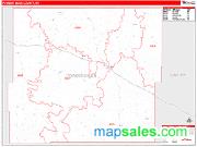 Powder River County, MT <br /> Wall Map <br /> Zip Code <br /> Red Line Style 2024 Map