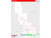Powell County, MT <br /> Wall Map <br /> Zip Code <br /> Red Line Style 2024 Map