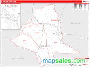 Silver Bow County, MT <br /> Wall Map <br /> Zip Code <br /> Red Line Style 2024 Map