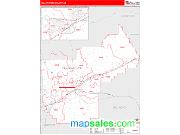 Yellowstone County, MT <br /> Wall Map <br /> Zip Code <br /> Red Line Style 2024 Map