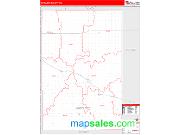 Antelope County, NE <br /> Wall Map <br /> Zip Code <br /> Red Line Style 2024 Map