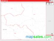 Blaine County, NE <br /> Wall Map <br /> Zip Code <br /> Red Line Style 2024 Map