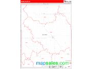 Boone County, NE <br /> Wall Map <br /> Zip Code <br /> Red Line Style 2024 Map