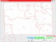 Cherry County, NE <br /> Wall Map <br /> Zip Code <br /> Red Line Style 2024 Map