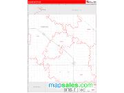 Cuming County, NE <br /> Wall Map <br /> Zip Code <br /> Red Line Style 2024 Map