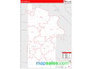 Dixon County, NE <br /> Wall Map <br /> Zip Code <br /> Red Line Style 2024 Map
